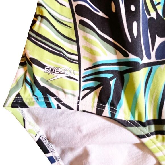 Speedo Flyer Back Tropical Print One Piece Swimsuit Women's Size 30 | S - Picture 7 of 11